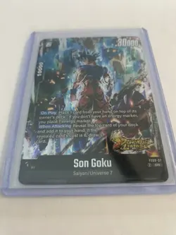Bandai Son Goku SR Battle Card FS09-07 Dragon Ball Legends Super Rare 30000 HP - Image 5