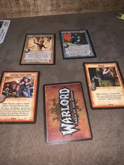 Warlord Saga Of The Storm 5 Card Lot THROW TYREN RUSKIN FAITH GIFT FROM ABOVE - Image 1
