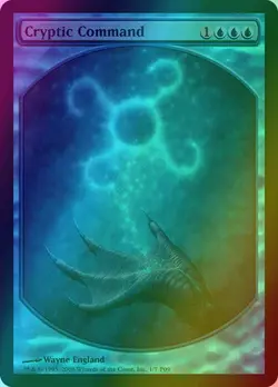 MTG - Cryptic Command - Textless - Rewards Promo - Foil - HP - Image 1