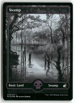 Swamp (272) 272 Land Innistrad: Midnight Hunt Magic: The Gathering Foil LP - Image 1