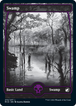 Mint/Near-Mint, English - 4 x MTG Swamp (272) - Foil Innistrad: Midnight Hunt - Image 1