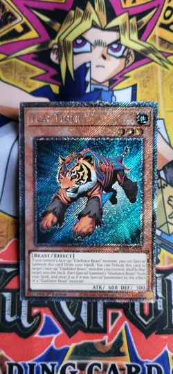 YUGIOH Test Tiger RA03-EN189 Platinum Secret Rare 1ST ED - Image 1
