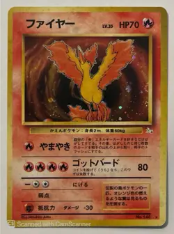 Pokemon Moltres Mystery of the Fossils Holo Rare Japanese Card 146 HP70 - Image 1