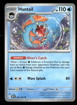 Huntail 055/182 Uncommon Destined Rivals Pokemon Lightly Played - Image 1