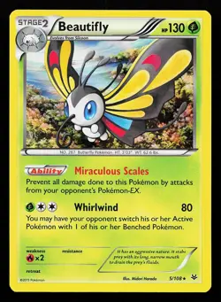 Beautifly 5/108 Holo Rare Roaring Skies Pokemon Card - Image 1
