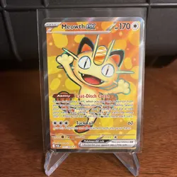 Pokemon TCG Meowth ex 107/088 Full Art Ultra Rare Perfect Order NM - Image 1