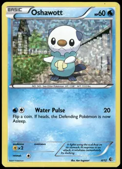 Pokemon Oshawott - 4/12 Promo McDonald's Promos 2011 004/012 HP Holo - Image 1