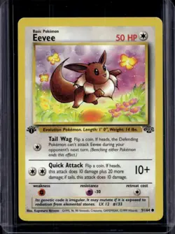 1999 Pokemon Jungle 1st Edition Eevee #51/64 - Image 1