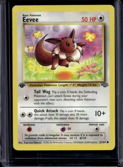 1999 Pokemon Jungle 1st Edition Eevee #51/64 - Image 1