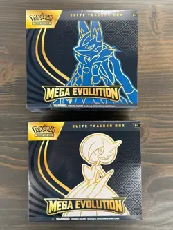 Pokemon TCG Mega Evolution Elite Trainer Boxes - Ft. Mega Lucario & Gardevoir - Image 1