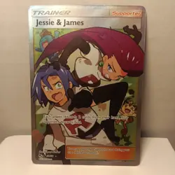Pokemon Jessie & James Trainer Full Art Holo Rare 68/68 Hidden Fates English - Image 1
