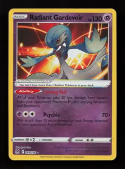 Radiant Gardevoir 069/196 Radiant Rare Lost Origin Pokemon Near Mint - Image 1
