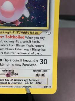 Pokemon TCG Blissey 2/64 Neo Revelation Holo Rare WOTC VTG 2001 - Image 4