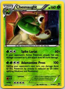 Chesnaught 11/162 Reverse Holo Rare BREAKthrough LP - Image 1