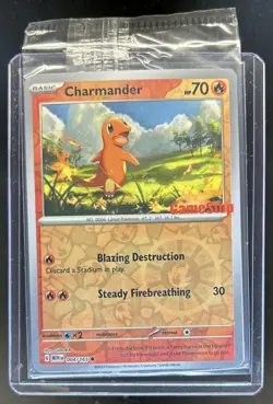 2023 Pokemon SV 151 Charmander Promos Reverse Holo #004/165 - Image 1