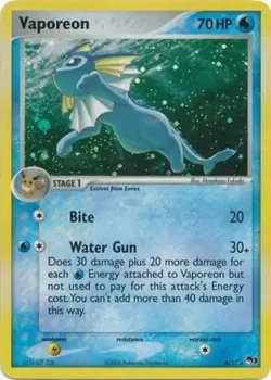 Vaporeon - 6/17 - Holo Rare HP, English Pokemon POP Series Promos 3 - Image 1