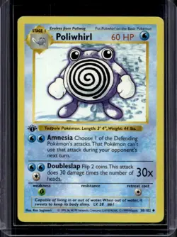 1999 Pokemon 1st Edition Poliwhirl #38/102 - Image 1