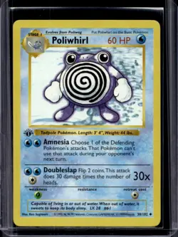 1999 Pokemon 1st Edition Poliwhirl #38/102 - Image 1