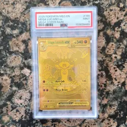 Pokemon Mega Lucario EX 188/132 Me01 Mega Hyper Rare Holo PSA 9 - Image 1