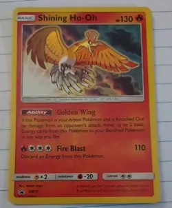 Shining Ho-Oh SM70 Sm Holo Sun & Moon Black Star Promo Pokemon - Image 1