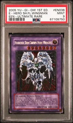 Yu-Gi-Oh! EURO Elemental Hero Shining Flare Wingman 1st Edition Ultimate PSA 9 - Image 1