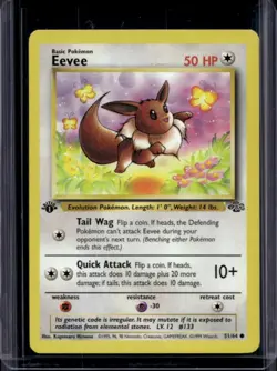 1999 Pokemon Jungle 1st Edition Eevee #51/64 - Image 1