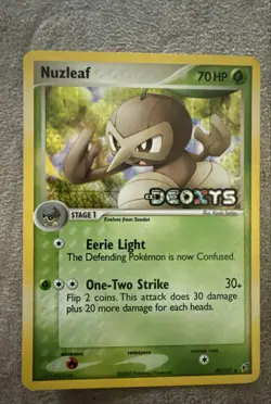 Nuzleaf Pokemon 43/107 Deoxys Reverse Holo Stamped 2005 - Image 1