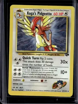 2000 Pokemon Gym Challenge Koga's Pidgeotto #27/132 - Image 1