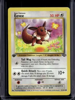1999 Pokemon Jungle 1st Edition Eevee #51/64 - Image 1