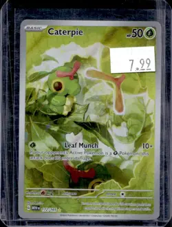 2023 Pokemon SV 151 Caterpie Full Art Illustration Rare #172/165 - Image 1