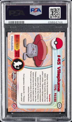 2000 TOPPS CHROME POKEMON T.V. #45 VILEPLUME PSA 10 - Image 2