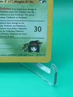 Pokemon TCG Erika's Vileplume Holo Rare Gym Heroes 5/132 MP Condition - Image 4