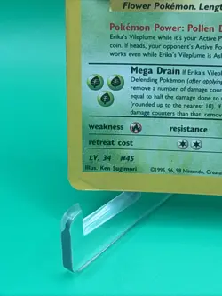 Pokemon TCG Erika's Vileplume Holo Rare Gym Heroes 5/132 MP Condition - Image 5