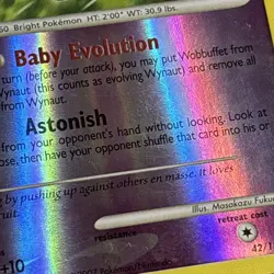 Pokemon TCG: Wynaut 42/130 (2007) Diamond and Pearl • Reverse Holo Card - Image 4