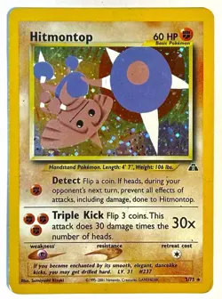 Hitmontop - 3/75 - Neo Discovery Holo Rare WOTC Pokemon Card - HP - Image 1