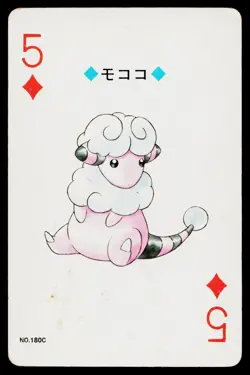 Flaaffy 5 of Diamonds Pokemon Gold Deck Playing Card Heavily Played - Image 1