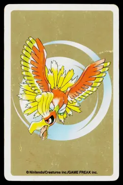 Jumpluff 7 of Hearts Pokemon Gold Deck Playing Card Heavily Played - Image 2