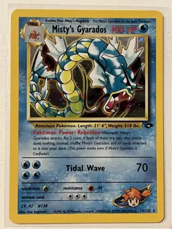 Pokemon TCG Misty's Gyarados Holo Rare 13/132 Gym Challenge NM English Card - Image 1
