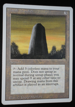 Basalt Monolith Revised Edition LP Lightly Played MTG Magic the Gathering - Image 1
