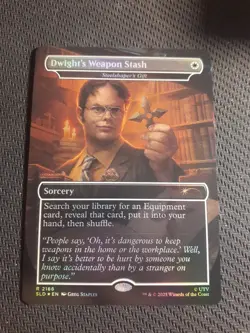 Foil Dwight's Weapon Stash Steelshaper's Gift Secret Lair The Office Destiny MTG - Image 1