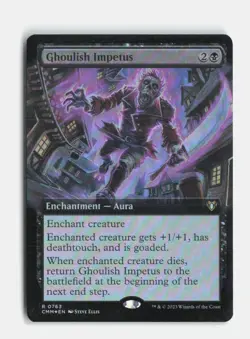 Ghoulish Impetus (Extended Art) 763 Foil Commander Masters MTG NM - Image 1