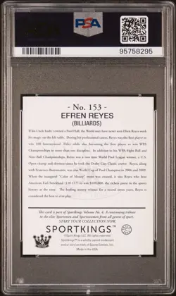 EFREN BATA REYES SIGNED 2023 SPORTSKING VOL. 4 MINI #153 GOAT HOF PSA /DNA AUTO - Image 5
