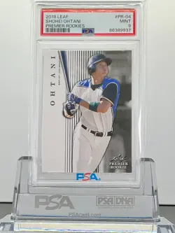 SHOHEI OHTANI 2018LEAF PREMIER ROOKIES #PR-04 ROOKIE CARD!PSA9!MINT!LOWPOP! - Image 1