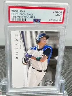 SHOHEI OHTANI 2018LEAF PREMIER ROOKIES #PR-04 ROOKIE CARD!PSA9!MINT!LOWPOP! - Image 3