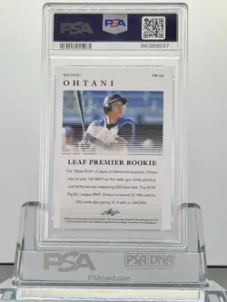 SHOHEI OHTANI 2018LEAF PREMIER ROOKIES #PR-04 ROOKIE CARD!PSA9!MINT!LOWPOP! - Image 4
