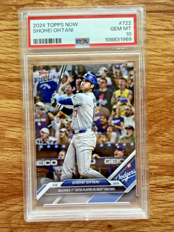2024 TOPPS NOW #722 SHOHEI OHTANI PSA 10 - Image 1