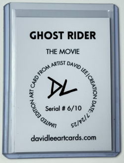 Ghost Rider Limited Edition Artist Signed “The Movie” Trading Card 6/10 - Image 2