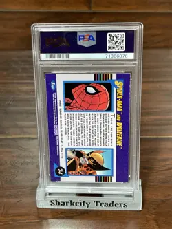 1992 Marvel Universe PSA 9 Spider Man and Wolverine #74 Mint MCU X-Men Team-Ups - Image 3
