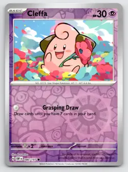 Pokemon Cleffa SV03: Obsidian Flames OBF Reverse Holo 080/197 NM - Image 1