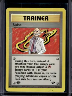 2000 Pokemon Gym Challenge 1st Edition Blaine #100/132 - Image 1